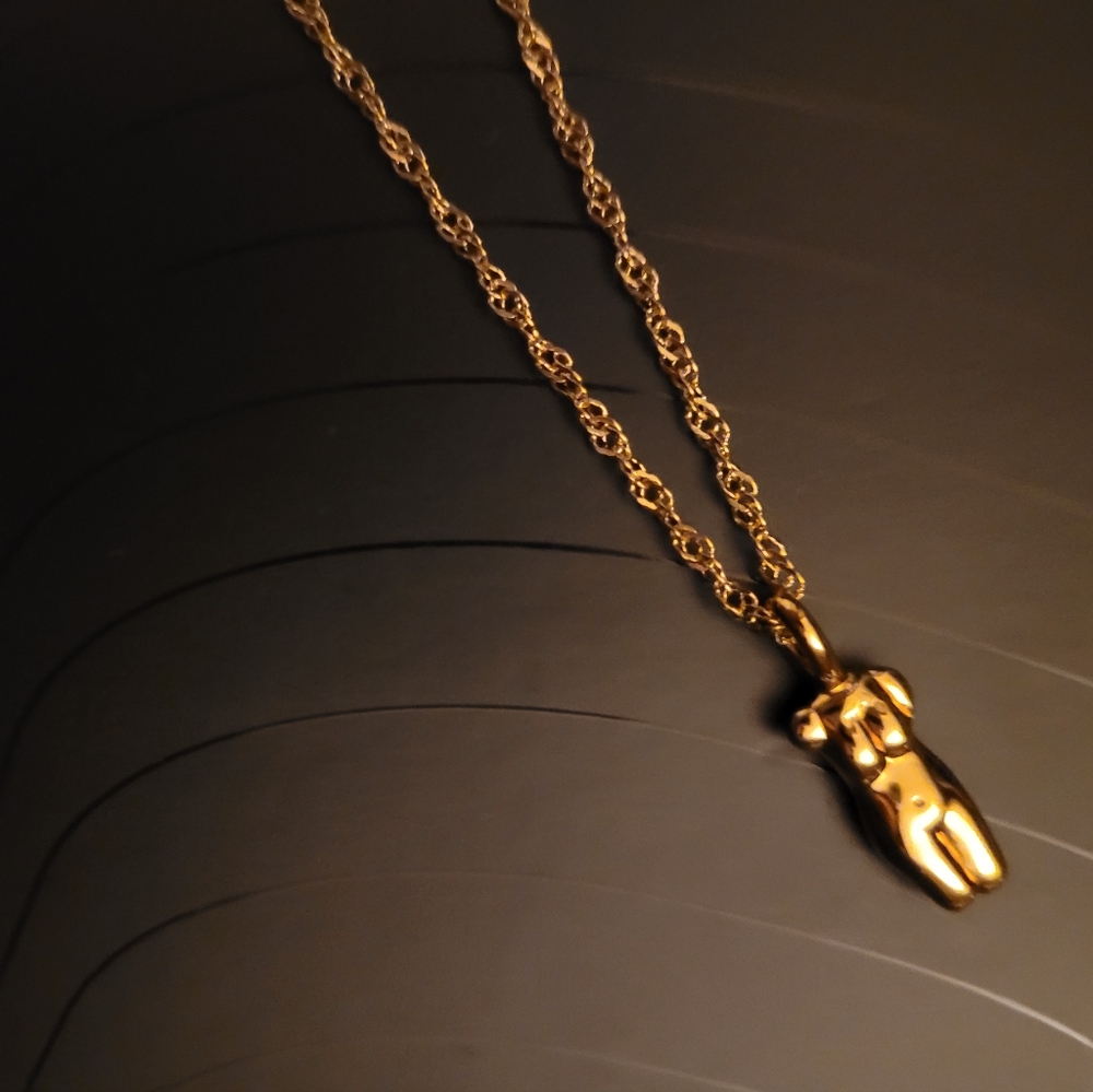 slide female figure necklace